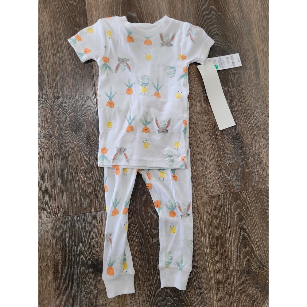 Carter's Baby Rabbit and Carrots Short Sleeve 2 Piece Pajamas size 12 months #8